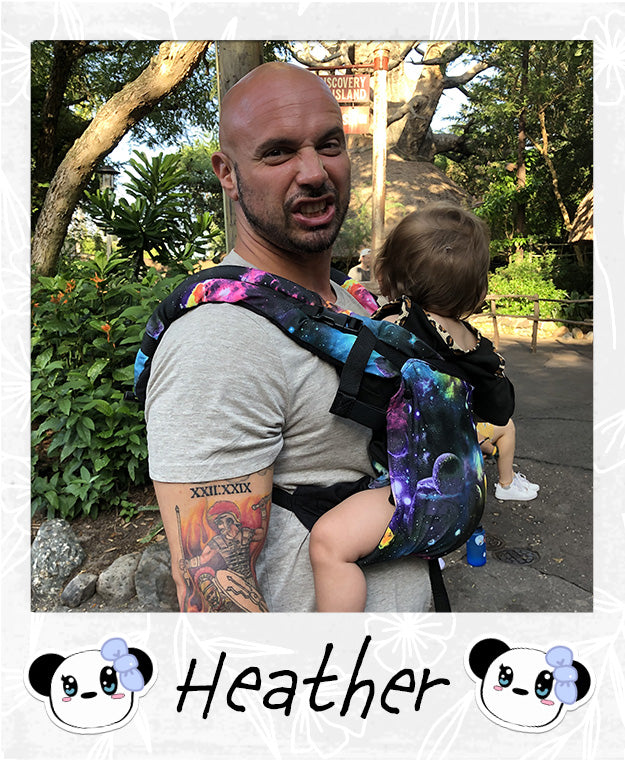 Let my husband wear our daughter while in disney