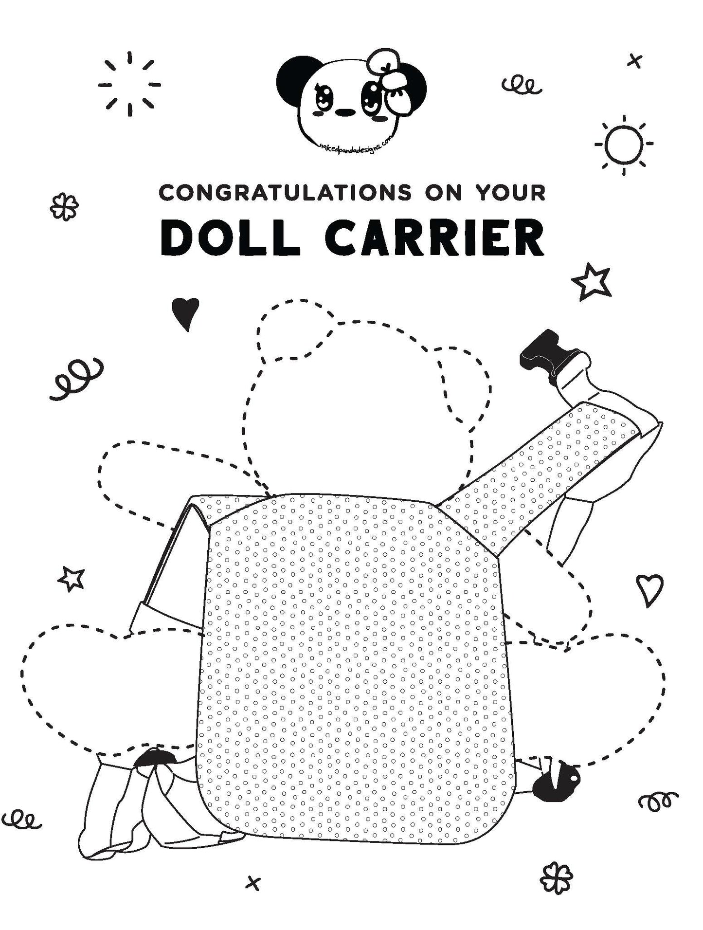Tropical Floral Dot Mer Doll/Toy Carrier